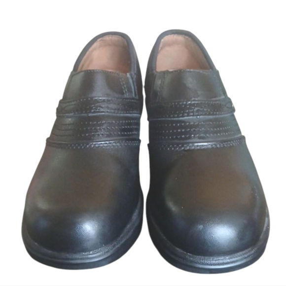 ARIAT Black Leather Safety Clog Womens Slip-On Steel Toe Work Shoe Size 6.5 - Picture 2 of 15